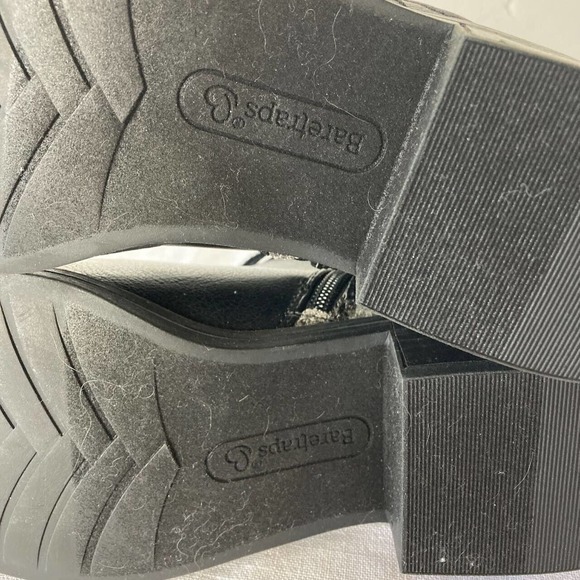 EUC Baretraps Ankle Boot, Bootie, Women's Size 7.5 M Black Faux Snake Skin - Picture 10 of 10